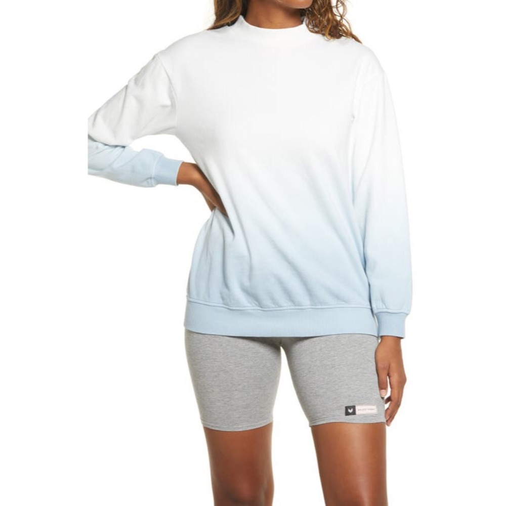 BP Dip Dye Crewneck Cotton Blend Sweatshirt
